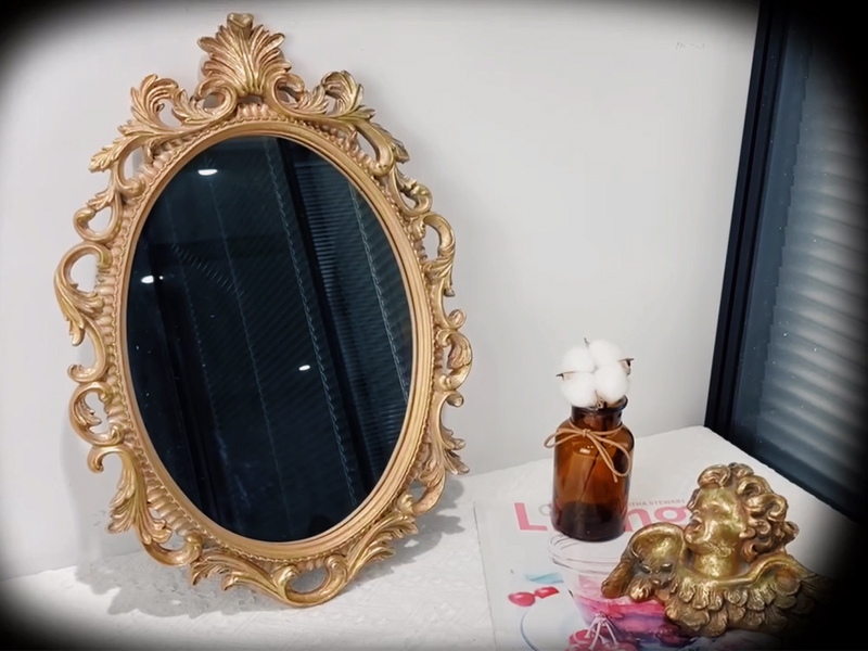 Amazon.com: SIMON'S SHOP Gold Vintage Mirror for Wall